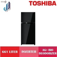 Toshiba 661L Auto Ice Maker Inverter Refrigerator GR-RT835WE-PGY Fridge Peti Sejuk