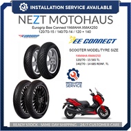 Eurogrip Tayar YAMAHA XMAX250 Bee Connect Tyre 120/70-15 / 140/70-14 / 120+140