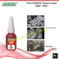 HARDEX THREAD LOCK NUT & BOLT LOCK 6262 HIGH STRENGTH RED 10ML