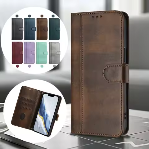 Wallet With Card Slot Kickstand Magnetic Flip Leather Case For Sharp Aquos V R9 Pro R7 R3 R2 Compact