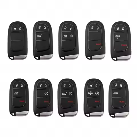 DUDELY Remote Smart Car Key Shell Case Fob FCC GQ4-54T 2/3/4/5 Button for Chrysler Dodge Ram Jeep Ch
