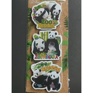 zoo negara panda Malaysia magnet wooden 3 in 1set