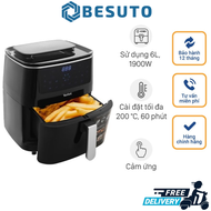 Lò Chiên Không Dầu Kết Hợp Nồi Hấp TEFAL FW201815 Dung Tích 6.5L Nồi Chiên Hấp Nướng Đa Năng Nhập Đứ