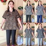 SET3 2-Piece Set Collar Shirt With Pockets Long Pants Clothes For Chubby Women