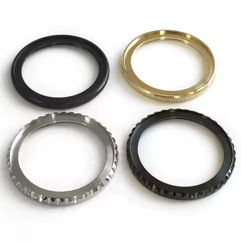 Watch Bezel Insert Steel Rotating Ring For SEIKO SKX007 Diver Black Gold Bezel Stainless Steel Inclu