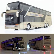 1:32 Alloy Bus Toy Double Decker Bus Model Simulation Children's Car Sightseeing Bus Toy Car Gift