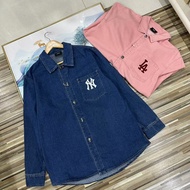 Embroidered Logo MLB NY 100%Original Denim Baseball Jackets Couple Jackets Jacket for Women Jacket f