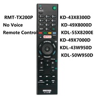 New No Voice Remote Control RMT-TX200P for Sony Bravia TV KD-43X8300D KD-49X8000D KDL-55X8200E KD-49X7000D KDL-43W950D KDL-50W950D