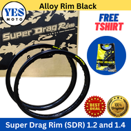 Super Drag Rim (SDR) 1.2 and 1.4 x 17 Alloy Rim  Black
