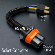 Vip3 * Converter Light Socket - Male H7 H11 HB3 HB4 to Female H7 H11 HB3 HB4 - Unit Price Pcs