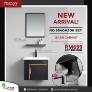 Rocconi Basin Cabinet Set RG5540A306 (Black Stainless Steel)
