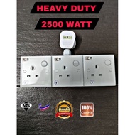 EXTENSION PLUG SOCKET 3 GANG/2 GANG HEAVY DUTY 2500 WATT MURAH