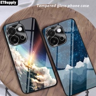 Phone case OnePlus 13T Couple Starry Moon Mirror Glass Protector Meteor Start Back Cover OnePlus 13T