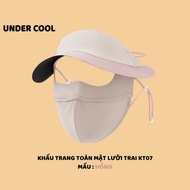Khẩu Trang Toàn Mặt Che Trán Chống Tia UV UNDERCOOL Hai Lớp Có Nón Lưỡi Trai Chống Nắng Gọng  KT07
