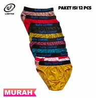 CELANA DALAM PRIA DEWASA 12 PCS MURAH SLEMPAK PRIA DEWASA 1 LUSIN CD COWOK BAHAN KATUN TERMURAH