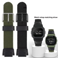 Nylon Watch Strap for AE1200wh 1300 SGW-300H 400 500 F91W F84 AEQ-110W Men's Canvas Nylon Raised Mou