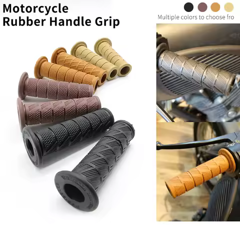 7/8" Handle Bar Retro Rubber Motorcycle Bike Vintage Handlebar Coke Bottle Hand Grip For HONDA GN125