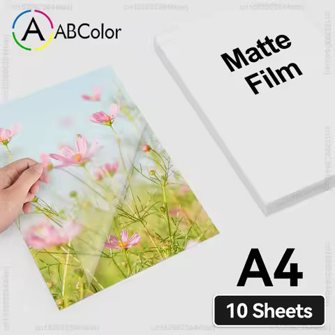 10 Sheets Cold Laminating Film A4 Matte Hologram Paper Film DIY Self-adhesive Broken Glass Package C