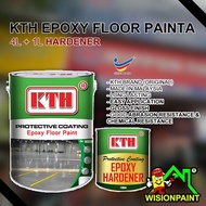 KTH EPOXY ( 5L ) + ( FREE 7" ROLLER SET ) Floor Epoxy Paint (4L+1L Hardener) Brand: KTH