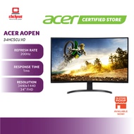 ACER AOPEN 34HC5CU X0 34" 200HZ (3440x1440) UWQHD VA ULTRAWIDE GAMING MONITOR