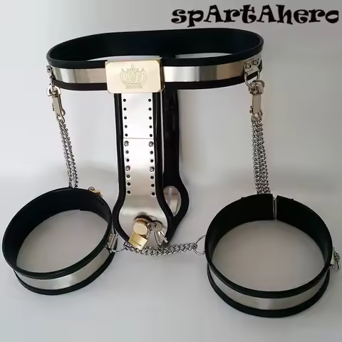 Chastity Belt Pant Thigh Ring Cuff Bondage Stainless Steel Metal Chastity Device Roleplay BDSM
