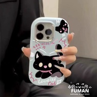 Cute Black Cat Phone Cover For Redmi 13C Turbo 3 12 4G K70 Pro K70E k60E k60 k50 Ultra k60 k50 k40 k