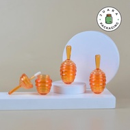 Wadah Lipcare 5ml Liquid Lipstick Lip Serum Lipbalm Lipgloss Plastik Orange Bentuk Madu Lucu Unik 5 