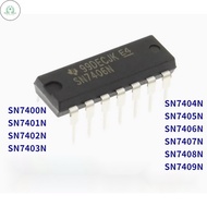 GD 10PCS SN 7400 7401 7402 7403 7404 7405 7406 7407 7408 7409 7486 7447 74147N Input terminal four g