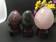 天然粉水晶蛋海洋碧玉蛋拉長石灰月光石蛋水晶球原礦原石蛋擺件水晶簇水晶柱送原木底座增強氣場有求必應