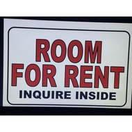room for rent.. Made: By Hard PVC Plastic (like ATM and ID) 7.8x11 inches
