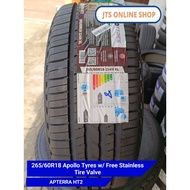 265/60R18 Apollo Tyres APTERRA HT2 w/ Free Stainless Tire Valve