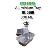 AF - BX-5260 (100pcs) Aluminium FOIL BX-5260 tray (without Lid) Aluminum Foil/ OX250 BX-5260/ No Lid