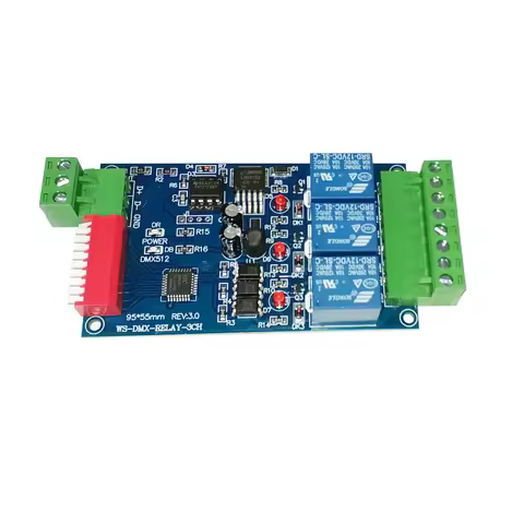 Wholesale 3CH DMX 512 RELAY OUTPUT , LED dmx512 Controller board, LED DMX512 Decoder,Relay Switch Co