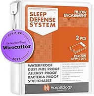 HOSPITOLOGY PRODUCTS Pillow Encasement- Zippered Bed Bug Dust Mite Proof Hypoallergenic - Sleep Defe
