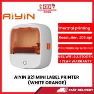 AIYIN B21 MINI LABEL PRINTER (WHITE ORANGE)