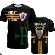 2026 Knights Of Columbus 3D Clothings Custom Council Number And Your Name Men's t shirt 0133