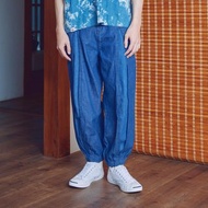 江戶勝 日系 男裝 雙色束口褲(拔洗藍) #褲子#牛仔褲