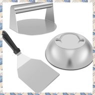 (BVWG) Smashed Burger Kit - Burger and Metal Spatula for Flat Top Grill Cooking Perfect Hamburger Pa