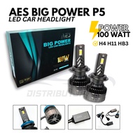 AES BIG Power P5 100 Watt LED Car Headlight H4 H11 HB3 HIGH POWER 100W