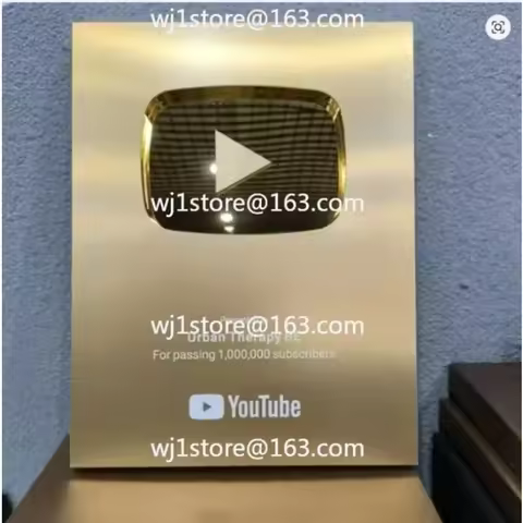 2026New YouTube Play Button Award UV Printed Graphic Metal Shields Trophies Excellent Recognition Ac