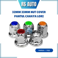 32mm 33mm Reflective Steel Nut Cover Lorry Trailer Nut Tayar Jenis Pantul Cahaya Waktu Malam Scania 