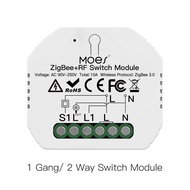 MOES Tuya ZigBee 3.0ไฟอัจฉริยะโมดูลรีเลย์สวิตช์1/2/3แก๊งฉลาด Life/Tuya App Controlทำงานร่วมกับ Alexa