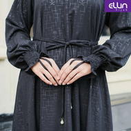 Ellin Hijab Abaya Wanita Emboss Palm Busui Friendly