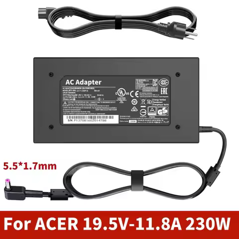 230W 19.5V 11.8A AC Charger For Acer Predator Helios 300 PH315-53 PH315-54 PH317-55 PT515-52 Laptop 