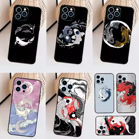 Koi Fish Yin Yang For Huawei Nova 5T 9 10 SE 7i 8i 11i 12i Y60 Y61 Y70 Y72 Y73 Y90 Y91 P20 P40 P30 L
