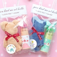 生日分享禮 小熊毛巾+(有包裝)彩色鉛筆 | 慶生 小朋友 禮物 學校