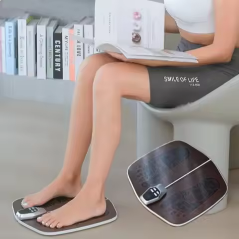 Electric EMS Foot Massager Pad with Remote Control 8-Mode Foot Circulation Massager Fatigue Release 