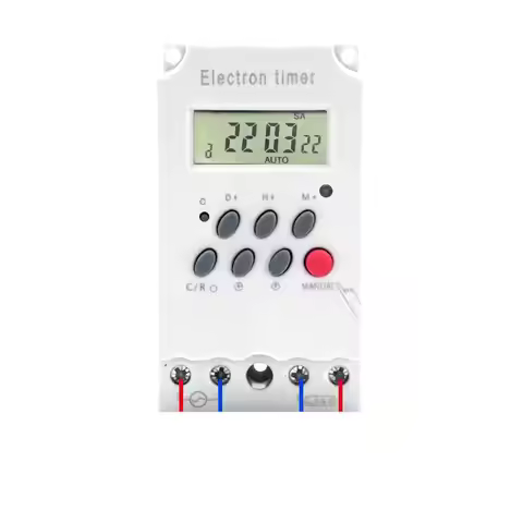 [C] 16 ON/OFF 220V 30A Second Setting Digital Timer Switch 24hr 7 Days Weekly Programmable Time Rela