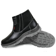 OSCAR SAFETY BOOT 807 BLACK - Mid Cut Zipped Leather Safety Boot (Approved by SIRIM & JKKP MALAYSIA)