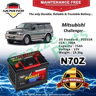 Münster Robust MF CMF N70Z | N70ZR | NX120-7R | 95D31R (75AH) Car Battery Bateri Kereta for Mitsubis